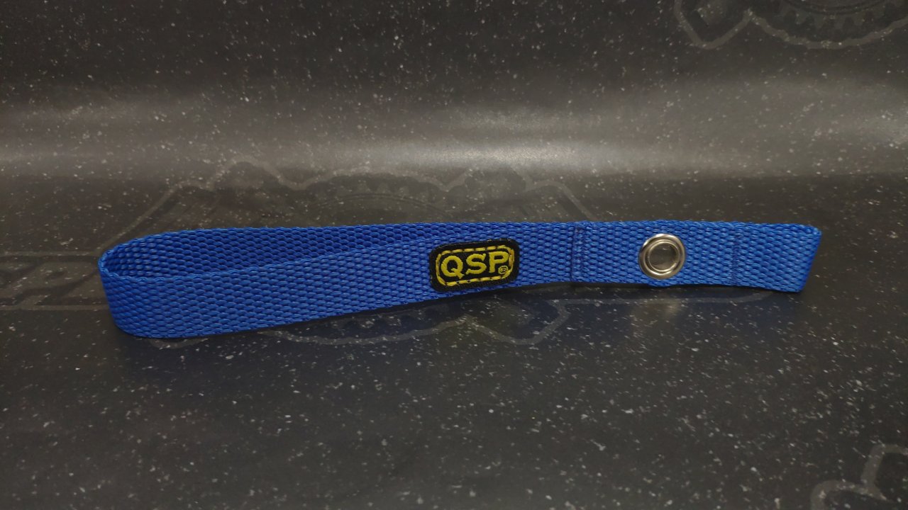 QSP ручка-стропа для дверей (200х20мм, отверстие 8мм) синяя