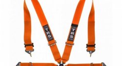 Ремни безопасности для автоспорта (FIA 8854/98) TRS Magnum 4 точки 3", оранжевые
