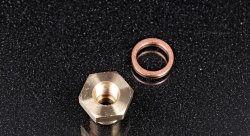 Фитинг адаптер M14*1,5мм - 1/8" наружная и внутренняя резьбы, латунь