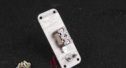 Панель управления карбон, 1 тумблер с защитной крышкой, индикатор включения, 12V