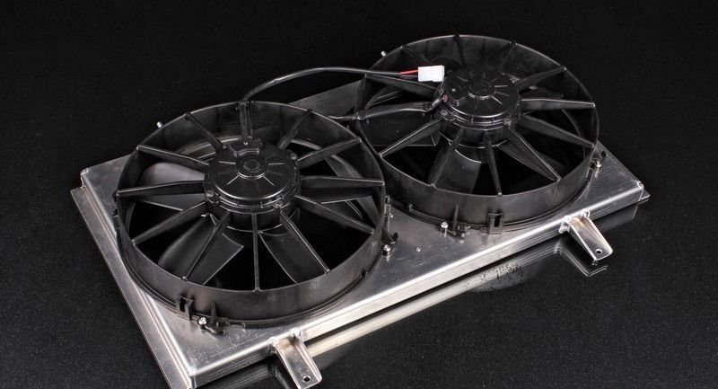 Диффузор для радиатора CSF Nissan Silvia S14/S15 под 2 вентилятора Spal 12" (305 мм) FCSPA01