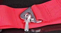 Ремни 4-х точечные, 3"+2" красный