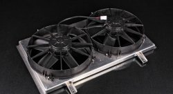 Диффузор для радиатора CSF Nissan Silvia S14/S15 под 2 вентилятора Spal 12" (305мм) FCSPA01