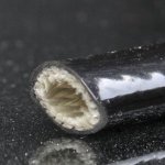 Термоизоляция шлангов и проводов с силиконовым покрытием 14 мм черная