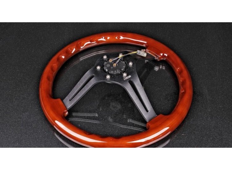 Руль NRG 350мм, большой вылет, дерево