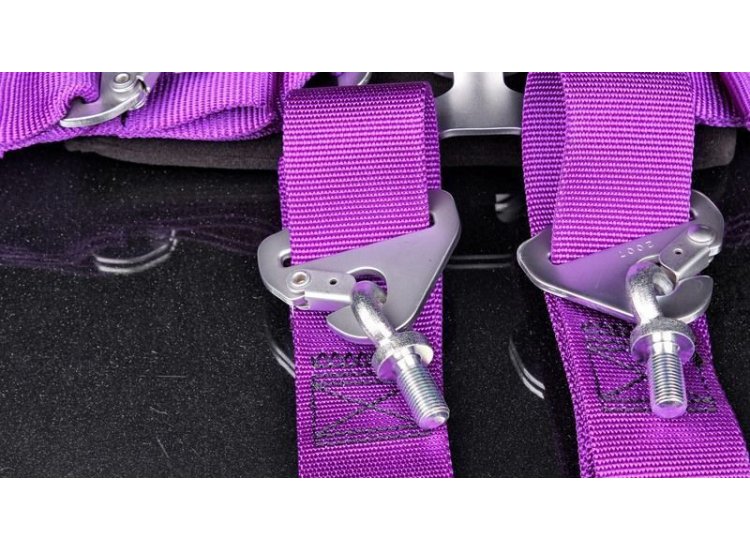 Ремни 6-ти точечные, 3" FIA 8853-2016 (до 2026 года) фиолетовый