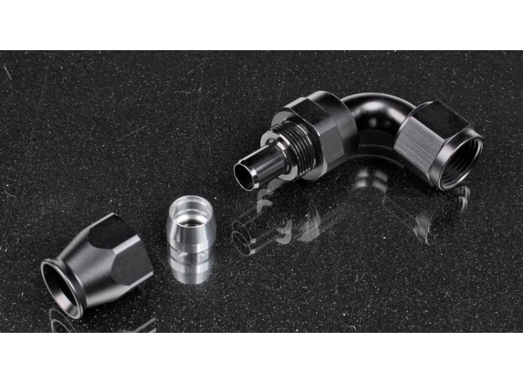 Фитинг AN8 90 градусов под тефлоновый шланг PTFE