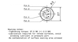 Сенсор Bosch Trapez 2в1 давление 10Bar и температура PST-F 1