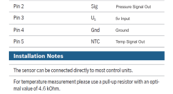 Сенсор Bosch Trapez 2в1 давление 10Bar и температура PST-F 1