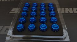 Гайки колесные Rays style M12*1.5, высота -35мм, синие