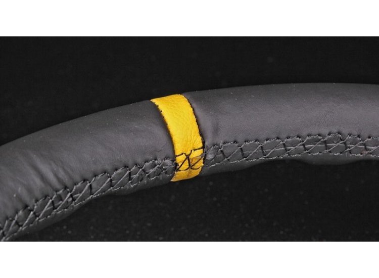 Руль NRG 350мм, большой вылет, кожа.