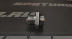 Адаптер П AN8 - П M22 x 1,5мм под масло куллер, алюминий, BLACKROCK LAB