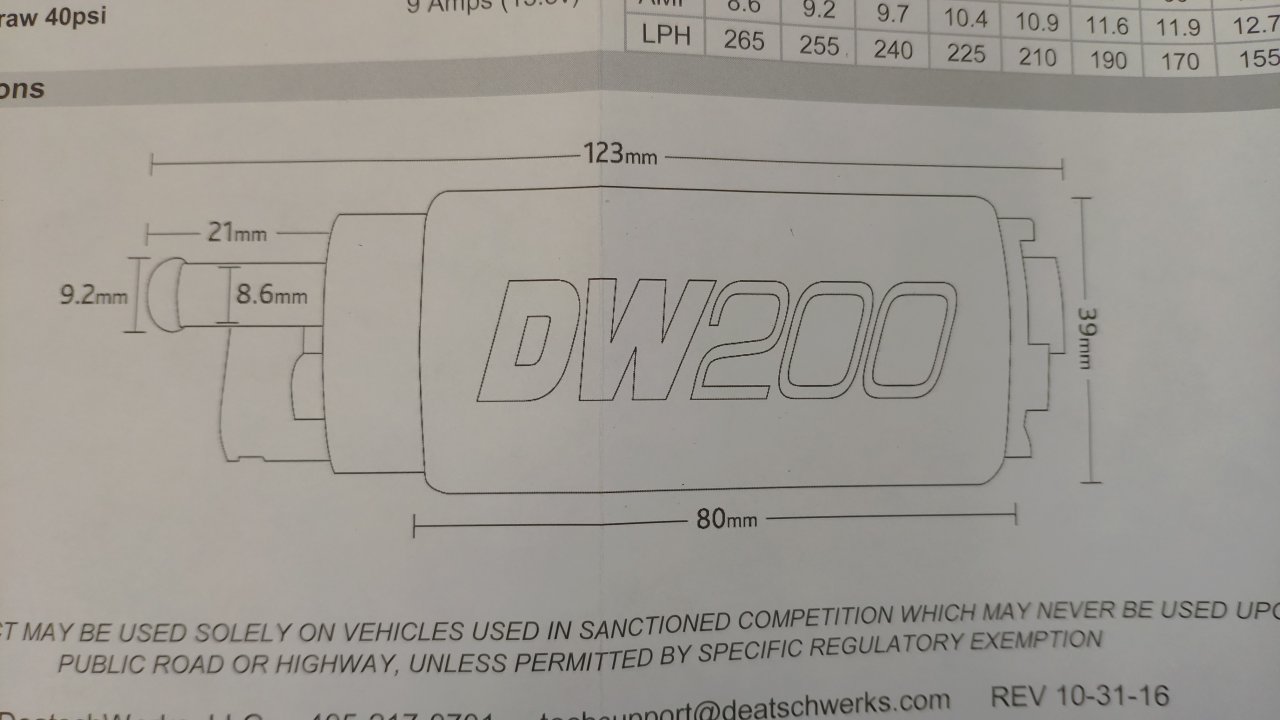 DeatschWerks насос топливный 255л\ч DW200