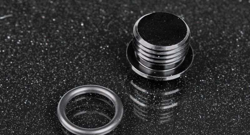 Фитинг заглушка ORB6 с резиновым кольцом, черная