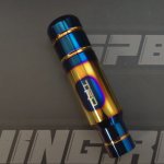 Ручка КПП, L=130мм, алюминий синий/золотой 