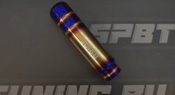 Ручка КПП, L=130мм, алюминий фиолетовый/золотой с надписью 