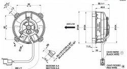 Вентилятор толкающий (передние радиатором) 4" (96мм) 210 м3/ч SPAL (толкающий)
