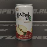 Напиток яблочный "My Love" безалкогольный, Woongjin, ж/б, 180мл.