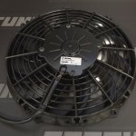 Вентилятор охлаждения универсальный 10" (255 мм) 12V 1430 m³/h (ТОЛКАЮЩИЙ)