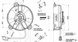 Вентилятор втягивающий (за радиатором) 5,2" (130мм) 579 м3/ч SPAL 12v