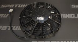 Вентилятор охлаждения универсальный 10" (255мм) 12V 1430 m³/h (ТОЛКАЮЩИЙ)