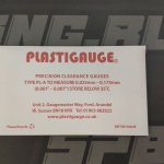 Измерительная пластмассовая калиброванная проволока 0.025 мм - 0.175 мм (цена за 1 штуку) PLASTIGAUGE 