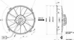 Вентилятор Spal 12" VA01-AP90/LL-66A (305мм) 12V 3170 м³/ч