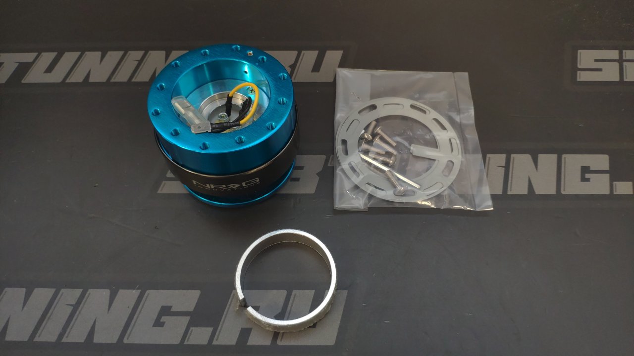 NRG Адаптер для рулевого колеса быстросъемный Quick Release Gen 2.0 - New Blue Body / Black Carbon Fiber Ring 