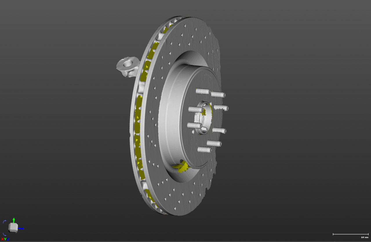 3D скан поворотного кулака Supra A80 + тормозной диск 360мм Lexus ISF