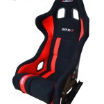 Mirco RTX-7 кресло для автоспорта велюр, черн/красный