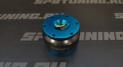 NRG Адаптер для рулевого колеса быстросъемный Quick Release Gen 2.0 - New Blue Body / Black Carbon Fiber Ring