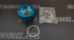 NRG Адаптер для рулевого колеса быстросъемный Quick Release Gen 2.0 - New Blue Body / Black Carbon Fiber Ring