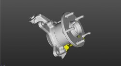 3D скан поворотного кулака Supra A80 передние