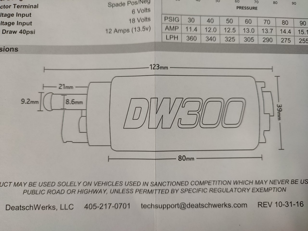 DeatschWerks насос топливный 340л\ч BMW E36 DW300