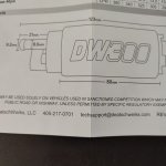 DeatschWerks насос топливный 340л\ч MMC Evo 8, 9 DW300