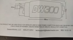 DeatschWerks насос топливный 340л/ч MMC EVO 8,9 DW300