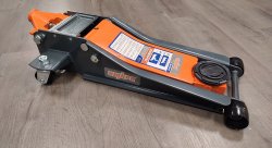 Домкрат подкатной 3т 75-505мм с низким подхватом OMBRA