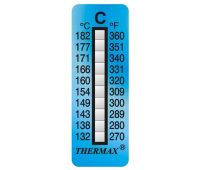 Термоиндикатор THERMAX-С самоклеющийся 1 шт. 132°С - 182°С