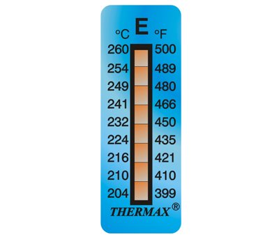Термоиндикатор THERMAX-E самоклеющийся 1 шт. 204°С - 260°С