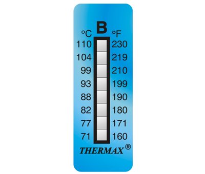 Термоиндикатор THERMAX-B самоклеющийся 1 шт. 71°С - 110°С