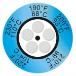 Термоиндикаторная наклейка Thermax 5 Clock    88°С - 110°С