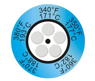 Термоиндикаторная наклейка Thermax 5 Clock    171°С - 193°С
