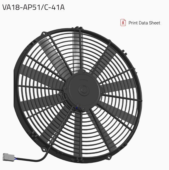 Вентилятор втягивающий (за радиатором) 16" (385mm) 2490 м3/ч SPAL