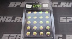 Комплект колесных гаек 14*1.5мм, L-35, Радужный хром