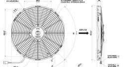 Вентилятор втягивающий (за радиатором) 16" (385мм) 2490 м3/ч SPAL