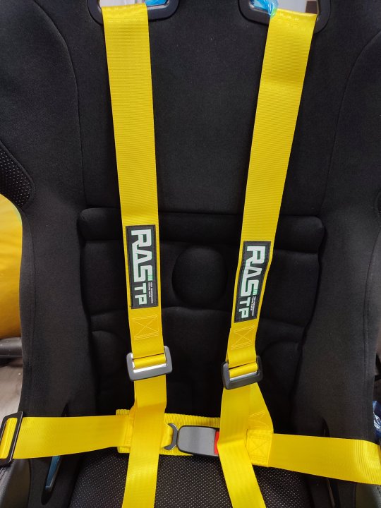 Ремни безопасности 4х точечные RAS желтые
