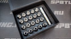 Комплект колесных гаек титановые AJS M12*1.5 48мм