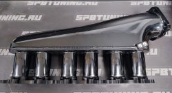 Коллектор впускной фрезерованный Toyota 2JZ-GTE c дросселем 90мм и топливной рейкой, черный и серебристый