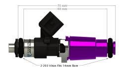 Топливные форсунки Injector Dynamics ID1700,14мм, комплект (6шт)