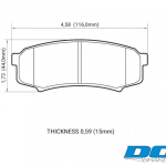 Колодки тормозные DC0606V15 DC Brakes Street HD+, задние LEXUS GX460, GX470; TOYOTA PRADO 150/120